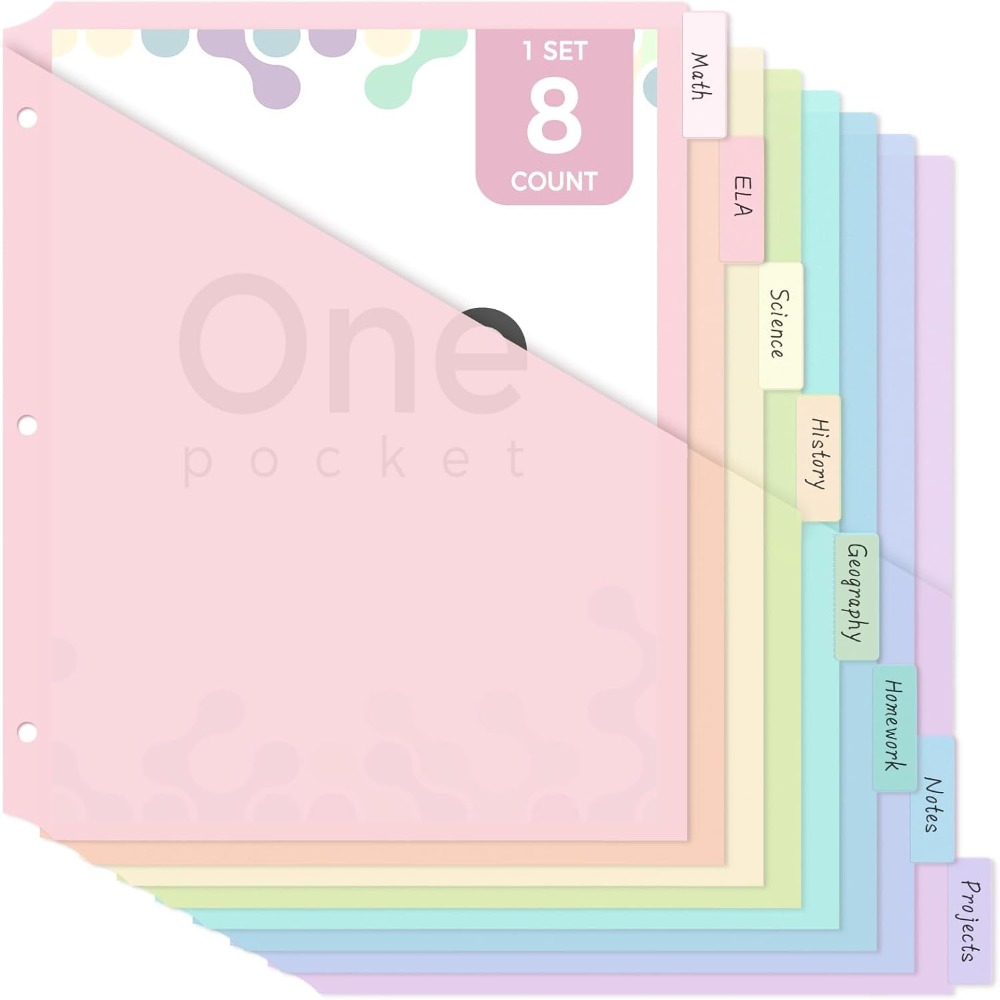 8 szt. przekładek do segregato – Tab Divider A4 recenzja i cena